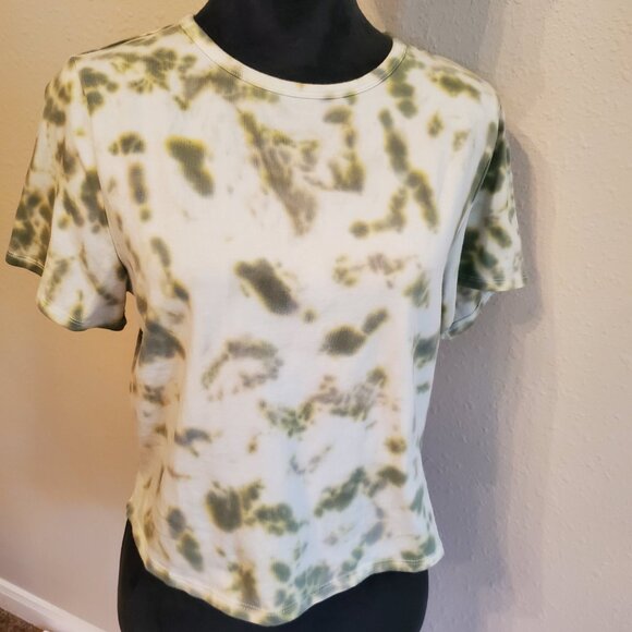 Tie Dye Women's Crop Top Short Sleeve 93% Cotton 7% Spandex Size 1X. - Picture 5 of 13